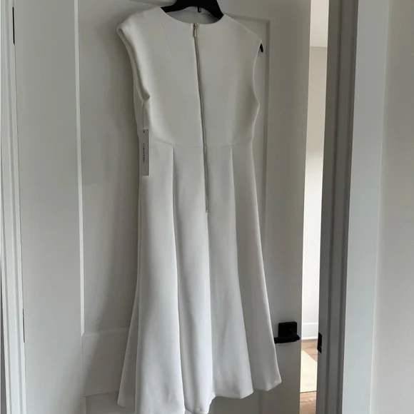 Calvin Klein White Fit & Flare Dress – NWT - Picture 7 of 7